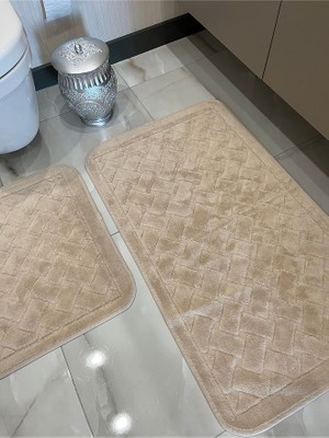 İstinye Halı Yıkanabilir Kaymaz Taban 60 x 100 50 x 60 2'li Banyo Paspası Klozet Takımı