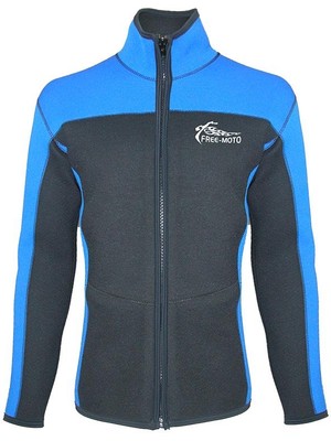 Free-Moto Motorsikletçi Neopren Mavi Polo Mont