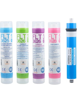 Diperla 5’li Filtre Seti NSF Onaylı Filtec Waterbox Su Arıtma Cihazları İçin Yüksek Performanslı