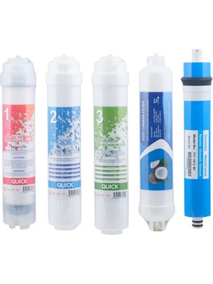 Diperla Bms Su Arıtma Cihazları Ile Tam Uyumlu Küçük Quick Filtre Seti - 5li Set