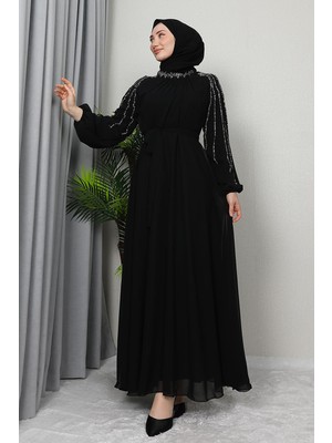 Giza Store Semra Tesettür Elbise Siyah