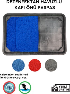 MR MİLREY Dezenfektan Hazneli Kıvırcık Kapı Önü Paspası – Kaymaz Tasarım – Temizlik ve Hijyenik