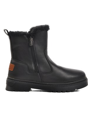 Ayakmod Siyah Içi Polarlı Kadın Bot 23003 Z