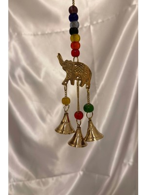 Rahan Rüzgar Çanı Deprem Zili Çanı Kapı Zili Pirinç Fil Küçük Boy