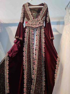 Bordo Kına Gecesi Kaftan