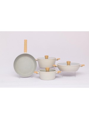Winterbach 7 Parça Granit/seramik Tencere Takımı Krem Renk