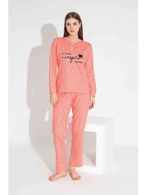 Tarp Somon Yıldızlı Interlok Anne Pijama Takımı 6400-S