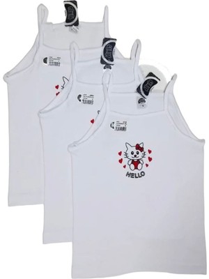 Yağmur Giyim Gmş Ribana Beyaz 3lü Hello Kity Kız Çocuk Atlet Set A-3028