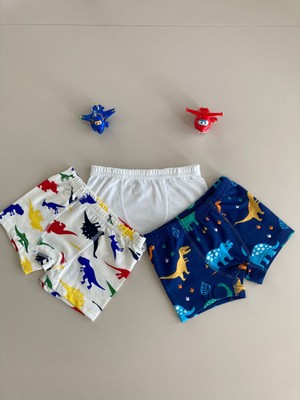 Elm Karışık Desen 3lü Erkek Çocuk Boxer Set B-64