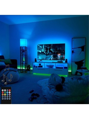 Cata CT-4566 Rgb Tv Televziyon Arkası LED Şerit Set 3 Metre Aydınlatma Işık Kumandalı USB Girişli