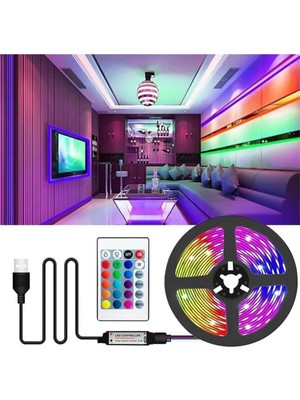 Cata CT-4566 Rgb Tv Televziyon Arkası LED Şerit Set 3 Metre Aydınlatma Işık Kumandalı USB Girişli