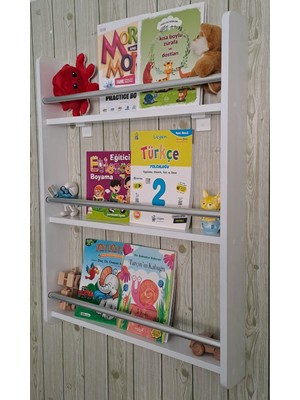 BRR Store Berra Serisi3 Raflı Montessori Kitaplık-Çocuk Odası Kitaplık