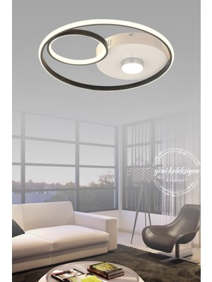 Esslight Begonya 45 cm Modern 3 Renk Işık (Beyaz Sarı Gün Işığı) Salon Mutfak Yatak Odası LED Avize