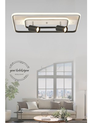 Esslight Eleni 60  cm  Modern 3 Renk Işık (Beyaz Sarı Gün Işığı) Salon Yatak Odası Mutfak Genç Odası LED Avize