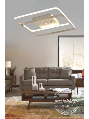 Esslight Milano 45  cm  Modern 3 Renk Işık (Beyaz Sarı Gün Işığı) Salon Mutfak Yatak Odası Genç Odası LED Avize