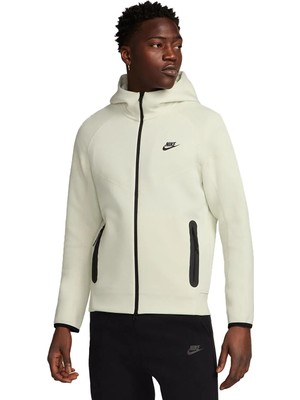 Nike Tech Fleece Full Zıp Windrunner Erkek Krem SWEATSHİRT-FB7921-020