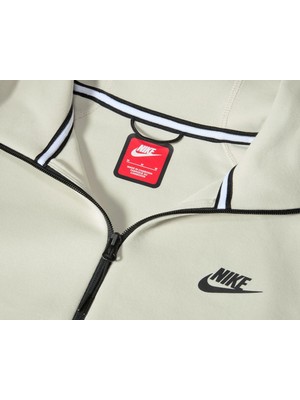 Nike Tech Fleece Full Zıp Windrunner Erkek Krem SWEATSHİRT-FB7921-020