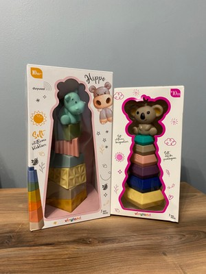 Oyuncak Soft Istifleme Halkaları Beşgen & Piramit -2li Set