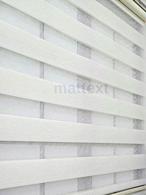 Ekru Micro Plise  Zebra Perde  Dilimsiz