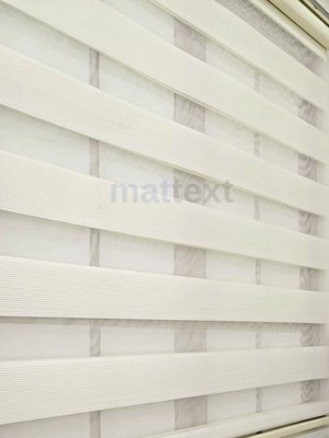 Krem Micro Plise  Zebra Perde  Dilimsiz