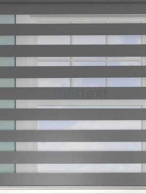 Antrasit Micro Plise  Zebra Perde  Dilimsiz