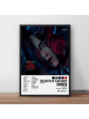 Orenda Art Eminem - The Death Of Slim Shady Albüm / Çerçeveli Poster Tablo