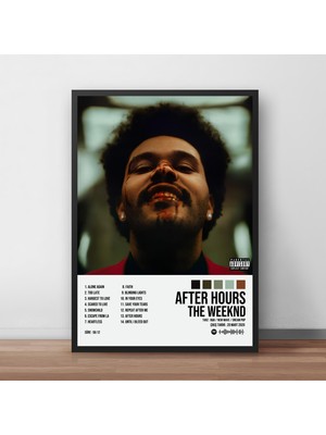 Orenda Art The Weeknd - After Hours Albüm / Çerçeveli Poster Tablo