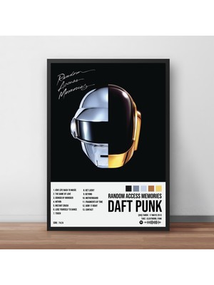 Orenda Art Daft Punk - Random Access Memories Albüm / Çerçeveli Poster Tablo