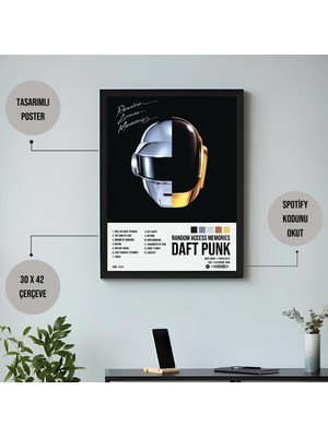 Orenda Art Daft Punk - Random Access Memories Albüm / Çerçeveli Poster Tablo