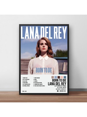 Orenda Art Lana Del Rey - Born To Die Albüm / Çerçeveli Poster Tablo