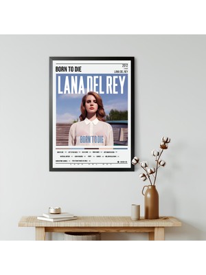 Orenda Art Lana Del Rey - Born To Die Albüm / Çerçeveli Poster Tablo