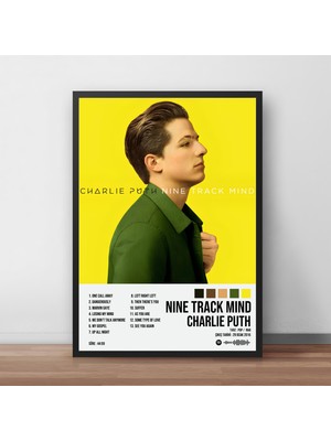 Orenda Art Charlie Puth - Nine Track Mind Albüm / Çerçeveli Poster Tablo