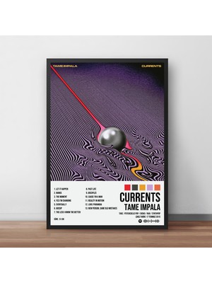 Orenda Art Tame Impala - Currents Albüm / Çerçeveli Poster Tablo