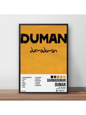 Orenda Art Duman - Darmaduman Albüm / Çerçeveli Poster Tablo