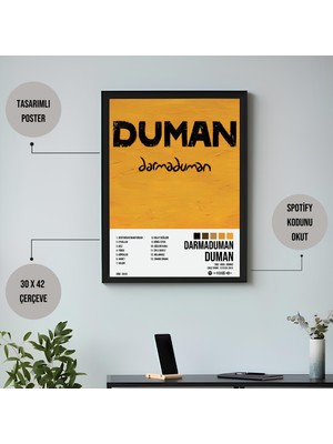 Orenda Art Duman - Darmaduman Albüm / Çerçeveli Poster Tablo