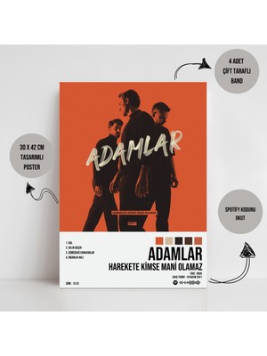 Orenda Art Adamlar - Harekete Kimse Mani Olamaz Albüm / Tasarımlı Poster