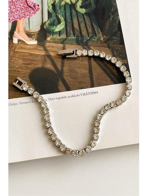 Çelik Gümüş Renk Su Yolu Bileklik (20 Cm)