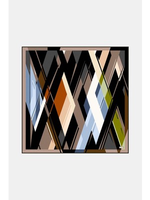 Vakko Twill Ipek Eşarp - 3376-43 Açık Kahve