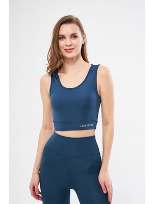 Lesa Wear Yüksek Bel Likralı Toparlayıcı Kısa Şort Tayt Crop Takım