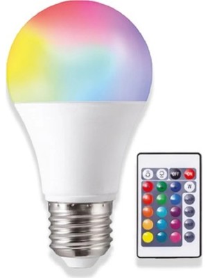 Yeni 220V Rgb Ampul 16 Renk Kısılabilir Ev Dekorasyon Rengarenk Lamba E27 Sihirli Ampuller