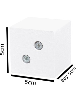 X-Perk Masa Sandalye Koltuk Sehpa Kanepe Ünite Ayak Yükseltici Ağaç Takoz Boy 5 cm En 5x5 cm Beyaz