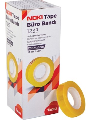 Noki 1233 Büro Bandı 12 mm x 33 metre 12'li Paket