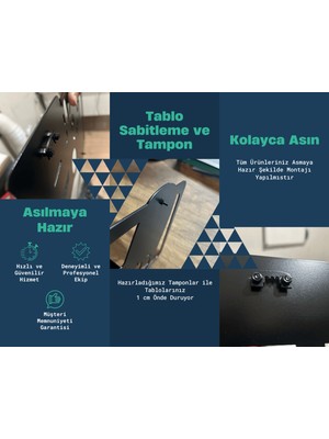 NR Dizayn Dağ Motifli Metal Tablo