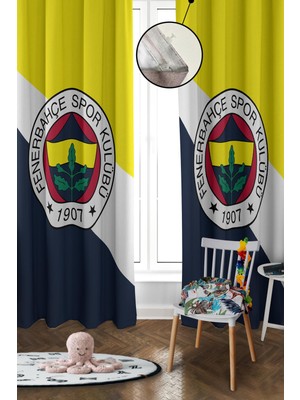 Doruklar Home Collection Dijital Baskı Yıkanabilir Modern Desenli 2 Kanat Bebek ve Çocuk Odası Fon Perdesi