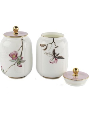 Mikasa Moor Peachy 2’Li Kapaklı Kavanoz 10 X 16 Cm