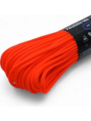 MG ROPES Bileklik ve Outdoor Polyester Paracord İp 4 mm 660 Lb 30 Metre Turuncu (10 Çekirdek)