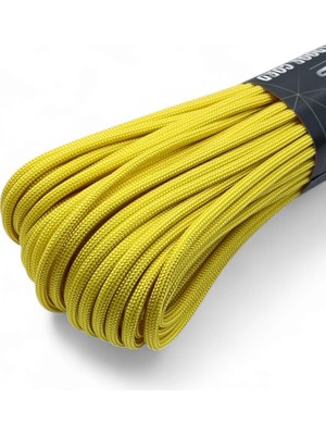 MG ROPES Bileklik ve Outdoor Paracord İp 4 mm 660lb (10 İplikli) 30 Metre Altın Sarı