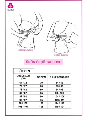 Koza İç Giyim Kadın Fitilli Düğme Detaylı Büstiyer