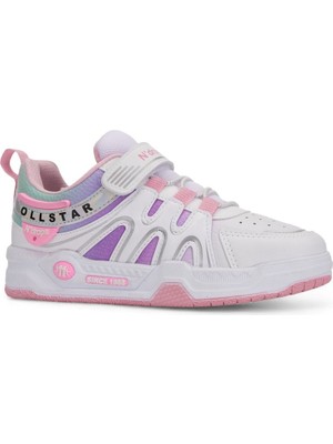 Nstil Günlük Erkek Kız Çocuk Sneaker Rugan Lastik Bağcıklı Cırtlı Oval Burunlu Spor Ayakkabı 020