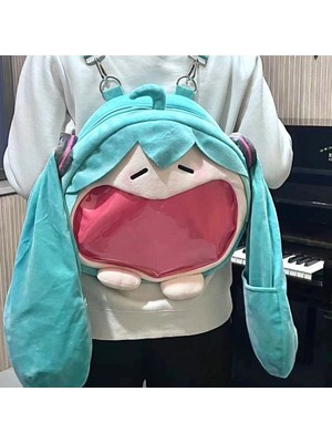 Yummy Japon Sevimli Hatsune Miku Paketi Peluş Komik Tek Omuz Crossbody Çanta Hediye (Yurt Dışından)